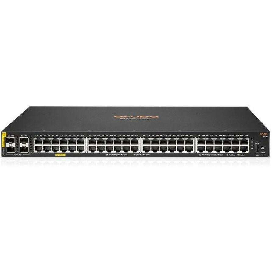 Aruba CX 6100 Ethernet Switch, Enterprise-Grade Gigabit and 10 Gigabit Network Connectivity, Compact and Rack-Mountable, RoHS Certified