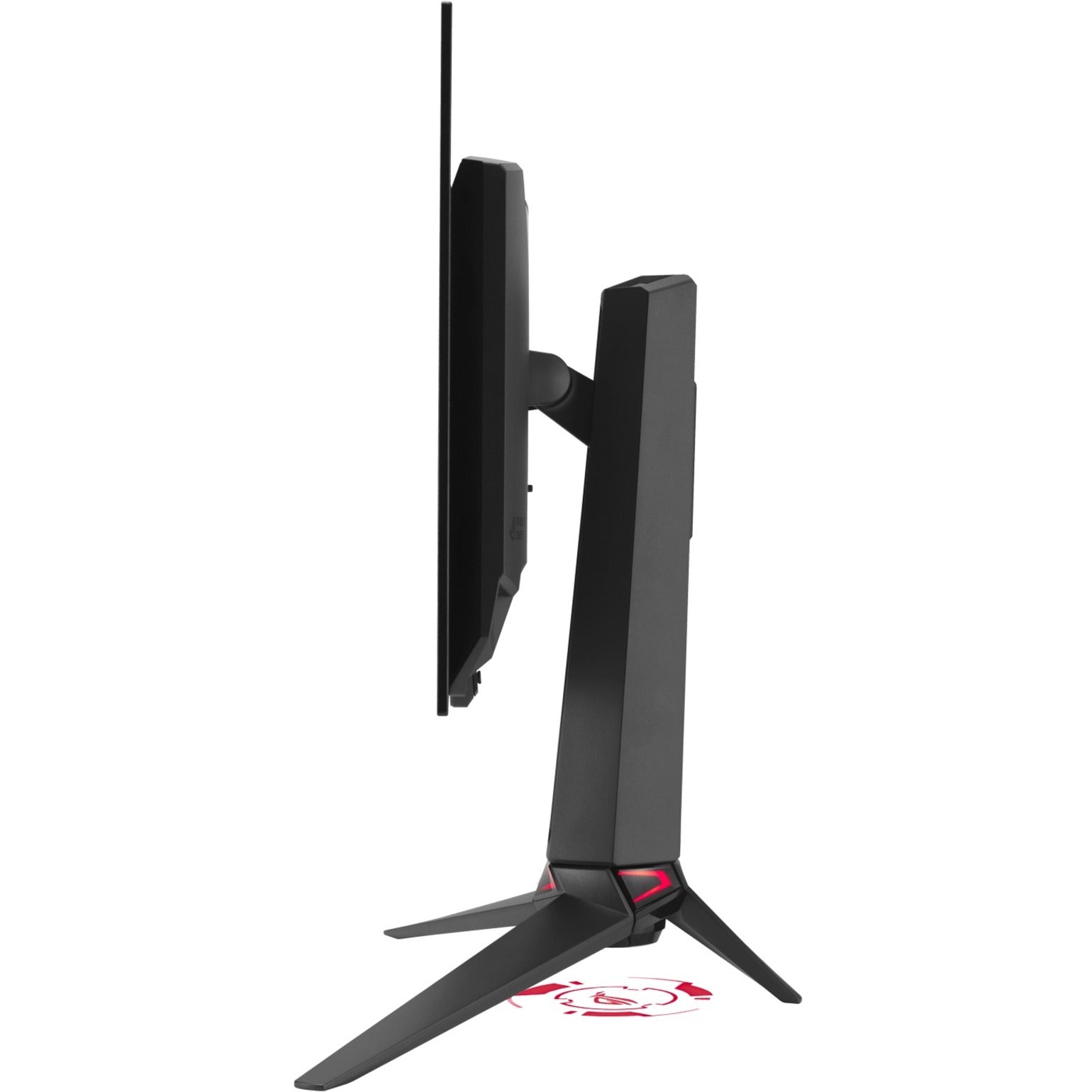 Side profile view of ROG Swift OLED gaming monitor showing slim design-alternate-image4