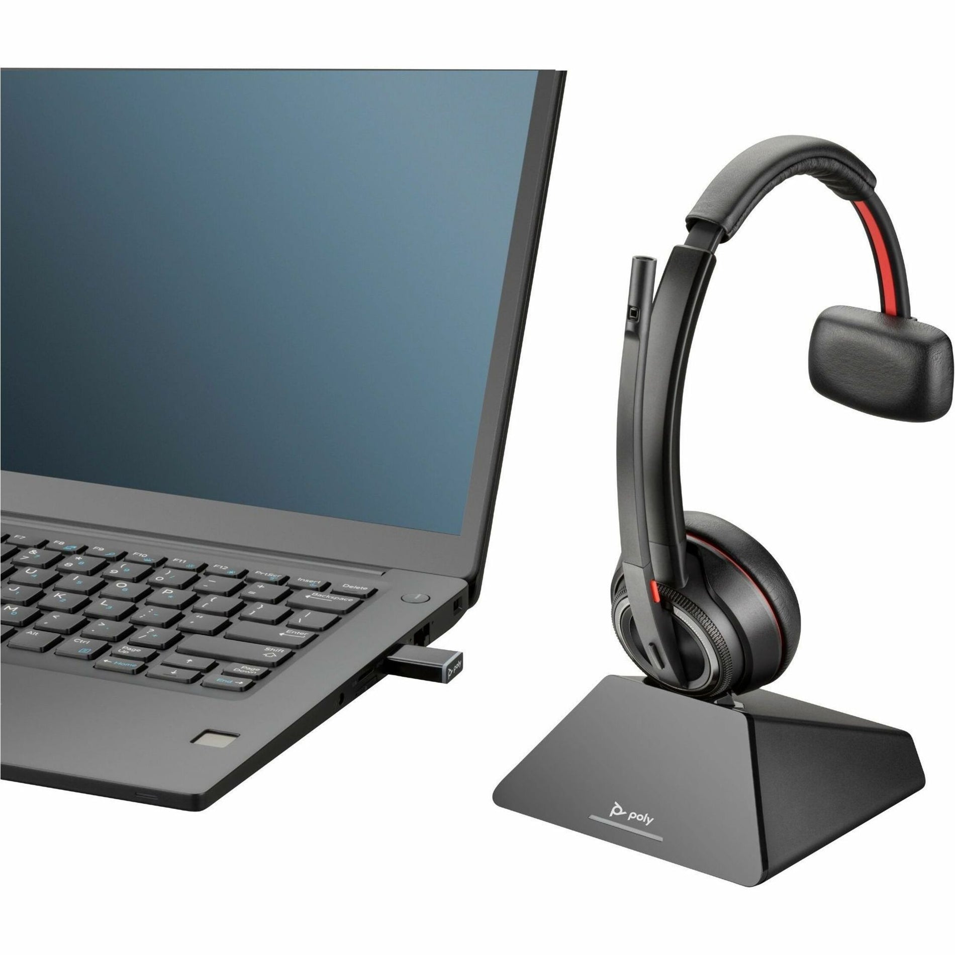 HP Savi 8210 UC DECT 1920-1930 MHz USB-A Headset Draadloze Over-het-oor Over-het-hoofd Hoofdtelefoon met Ruisonderdrukkende Microfoon 2 Jaar Garantie