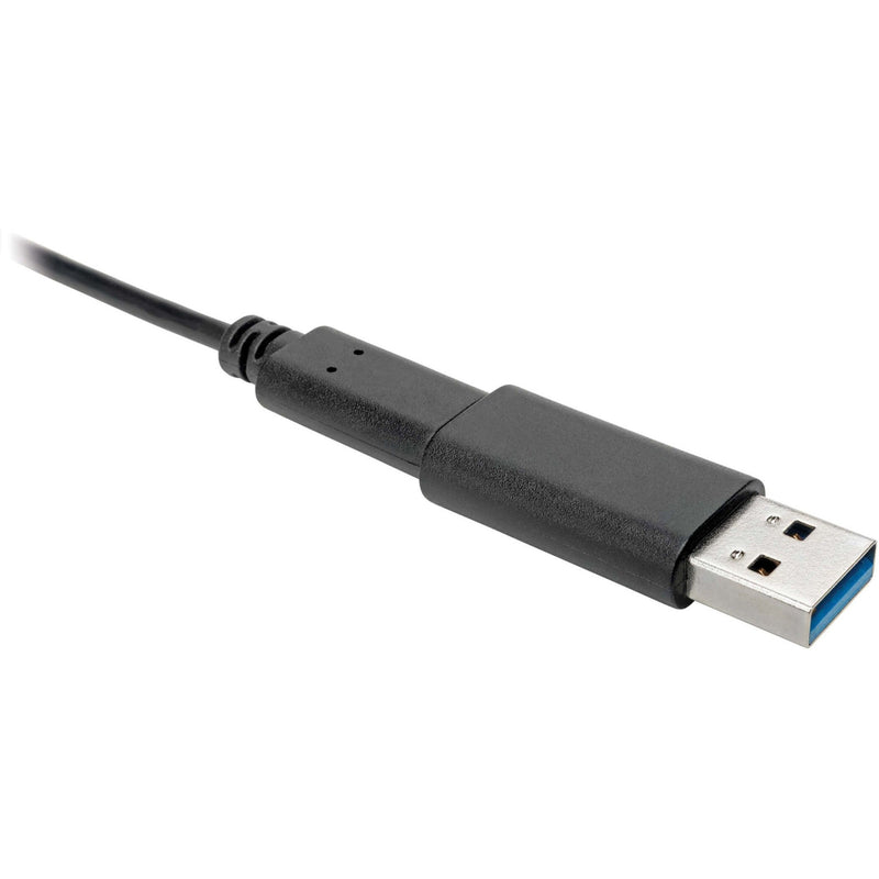 Side view of USB adapter showing slim profile and cable connection