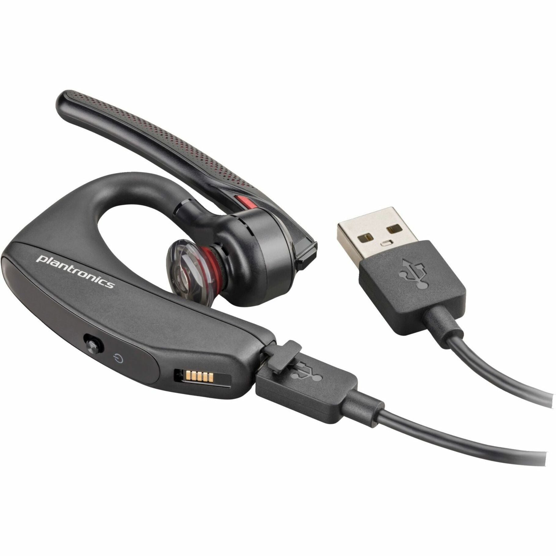 بولي 7K2E1AA فوياجر 5200 سماعة رأس USB-A UC، إلغاء الضوضاء، صوت عريض النطاق، مساعد صوتي