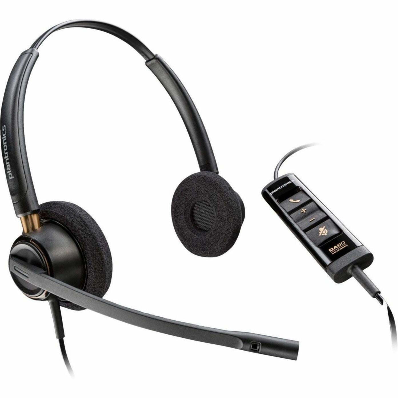 Poly 783R3AA EncorePro 525 头戴式耳机，双耳式/戴在耳朵上，USB Type A，用于家用，笔记本电脑，语音通话，办公室 Poly 聚音