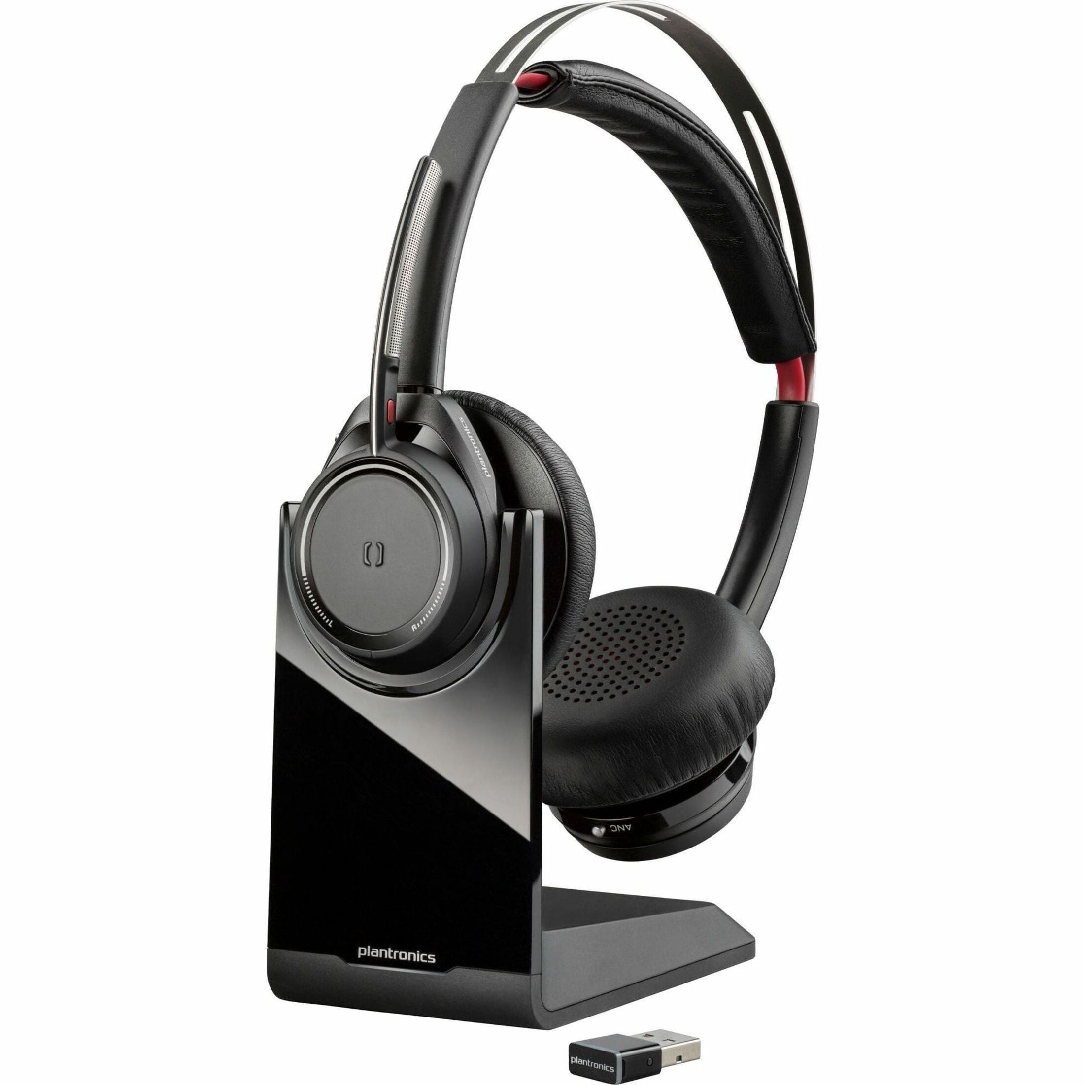 HP 7F0J3AA Voyager Focus B825 UC USB-C Headset +Charging Stand, Active Noise Canceling, Wireless Bluetooth Headset