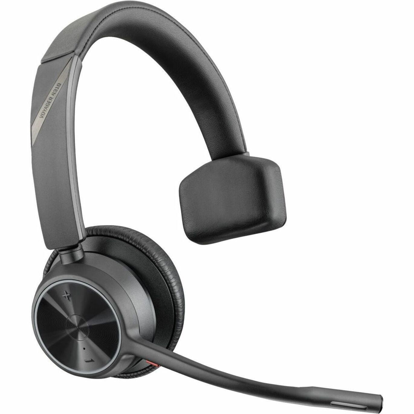 Poly 77Y96AA Voyager 4310 USB-C Headset with Charge Stand, Mono Wireless Bluetooth 5.1 Headset with Noise Cancelling, Flexible Microphone, and 298.6 ft Wireless Operating Distance