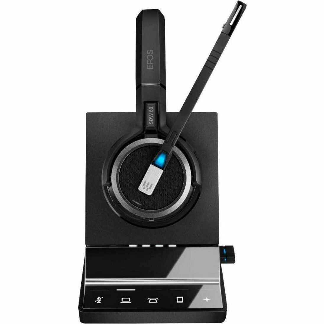 EPOS 1001034 IMPACT SDW 5063T Headset Binaural On-ear Wireless Headset dengan Garansi 2 Tahun Mikrofon Boom dan Audio Band Lebar