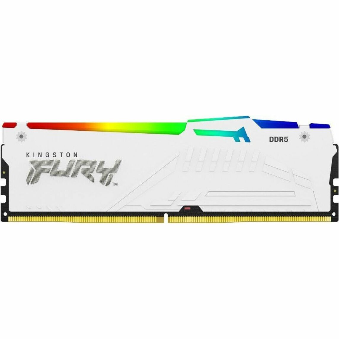 كينغستون - وحش الغضب 128 جيجابايت (4x32 جيجابايت) DDR5 5600MT/s CL40 وحدة RAM، أبيض RGB XMP