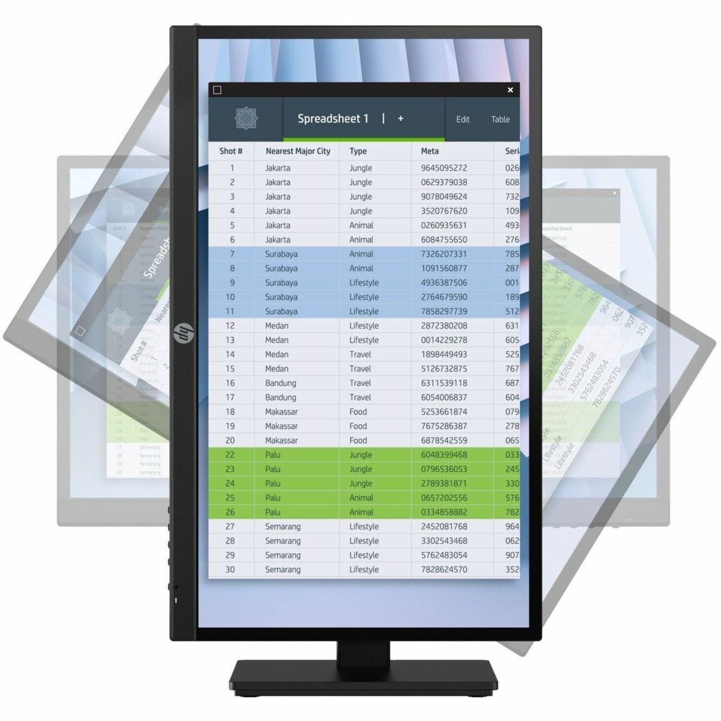 HPI SOURCING - NEW P22h G4 FHD Monitor, 21.5" Full HD LCD, 16:9, Black