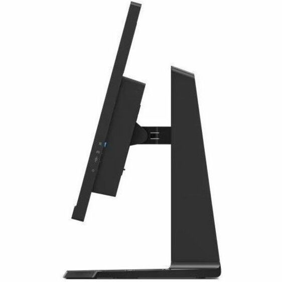 Side profile of Lenovo Legion Y27f-30 gaming monitor demonstrating height and tilt adjustment capabilities-alternate-image3