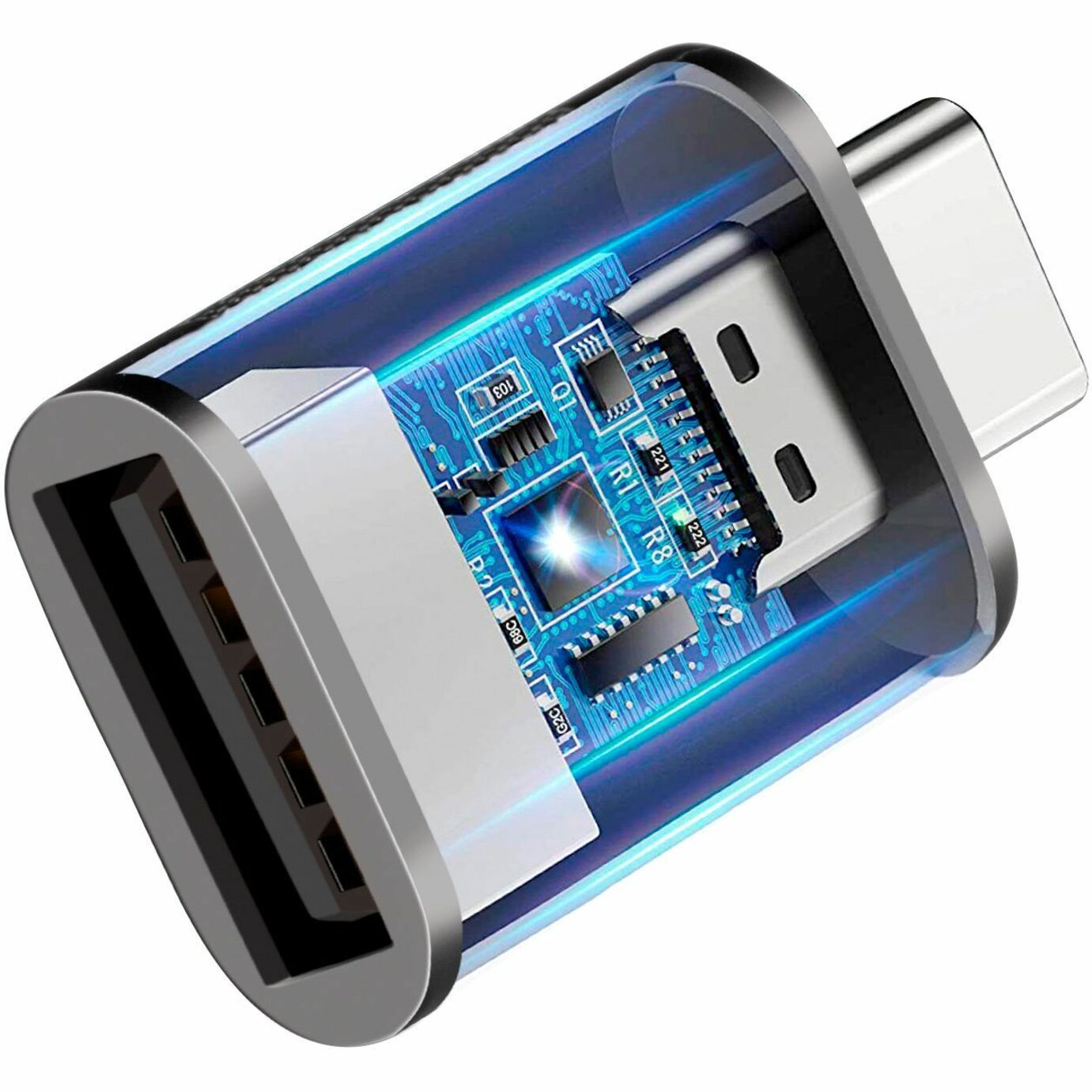 Vrouwelijke USB-A naar mannelijke USB-C-adapters (4 stuks) Gegevensoverdrachtadapter