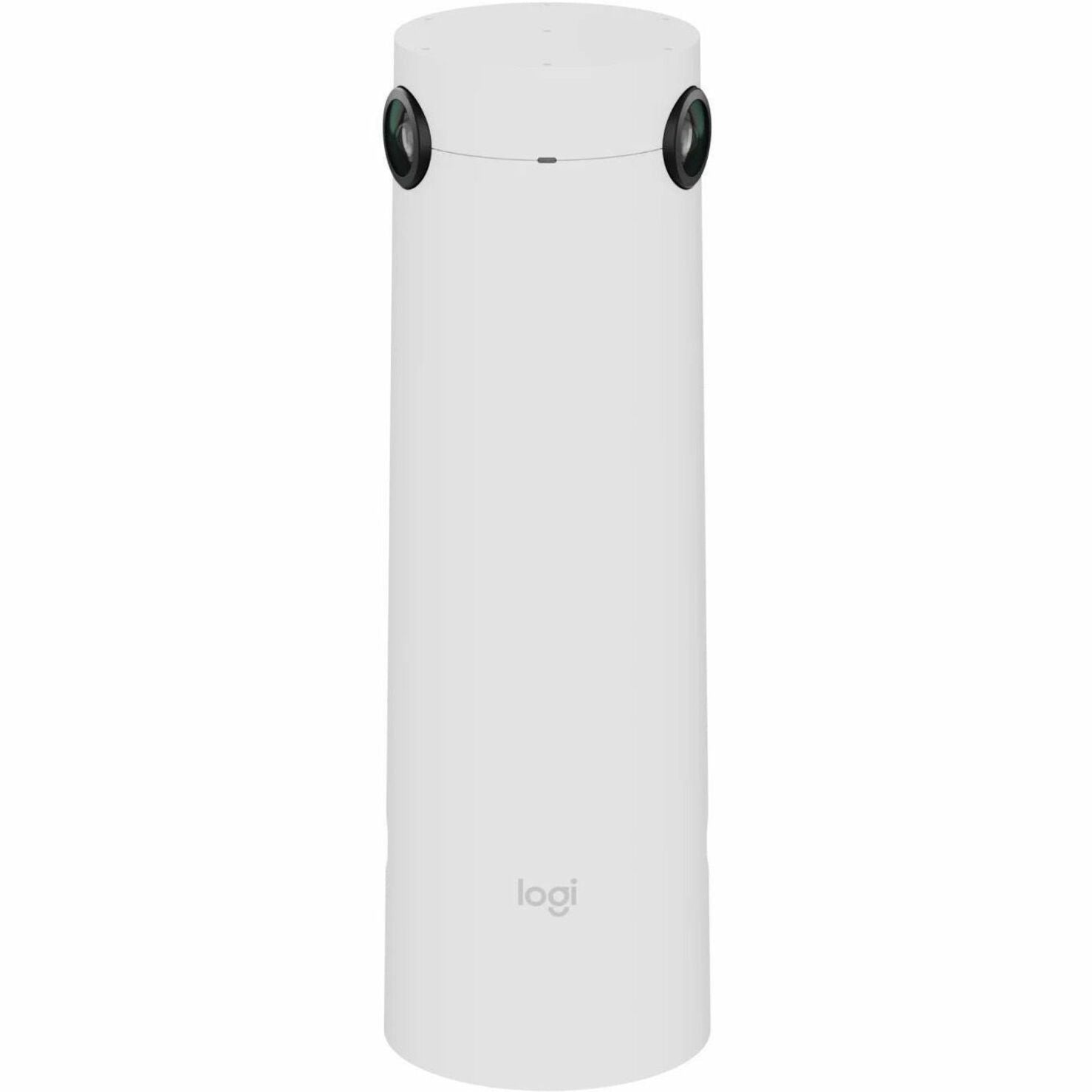 Logitech Sight camera in white cylindrical design with dual camera lenses-alternate-image1