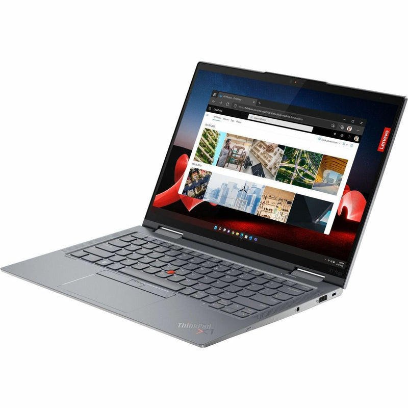 Front view of ThinkPad X1 Yoga showing OLED display quality