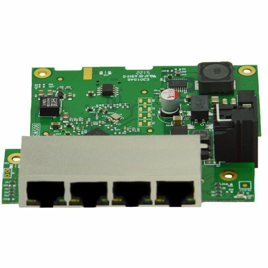 Brainboxes SW-114 Incrustado Industrial 4 Puertos Gigabit Ethernet Switch Cumple con TAA Reino Unido Respetuoso con el Medio Ambiente Certificado RoHS/WEEE