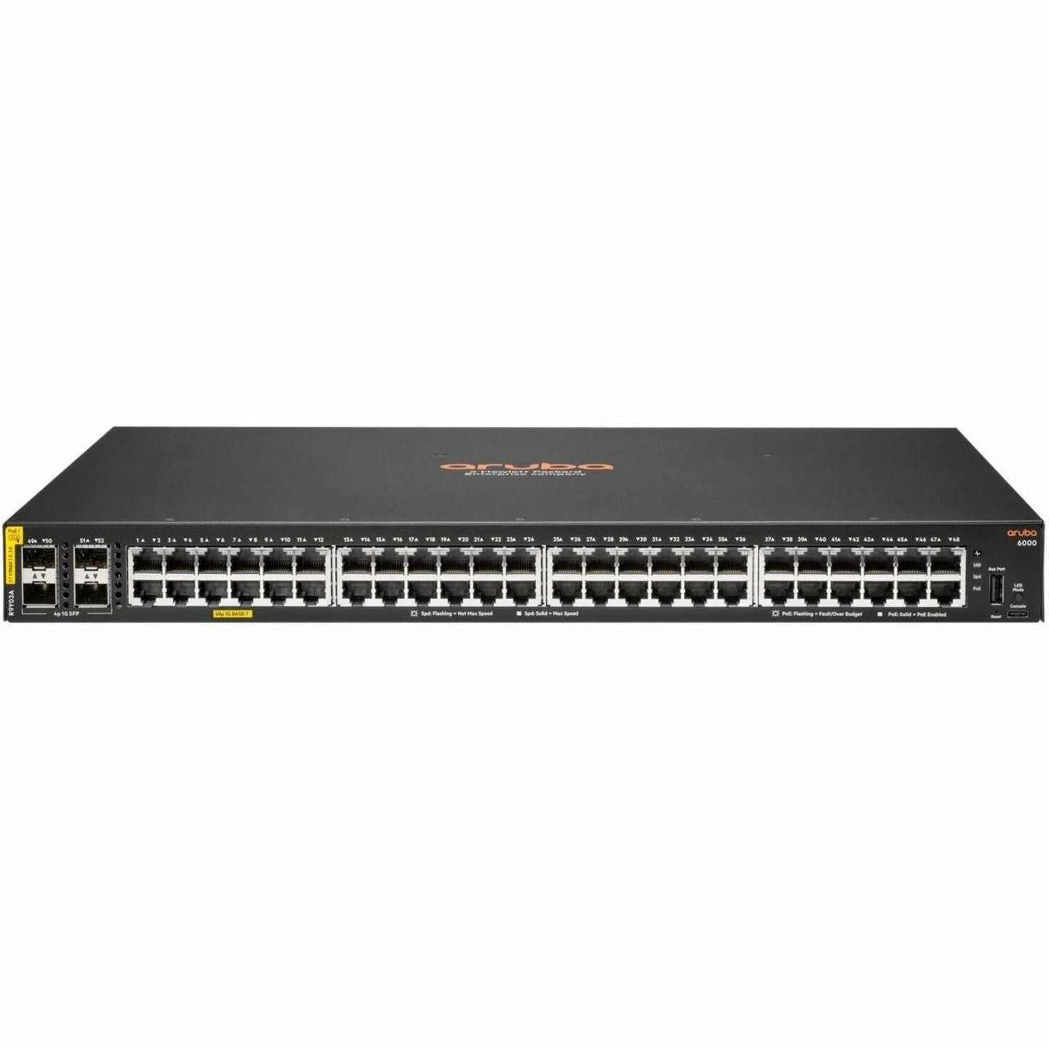 Aruba 6000 48G CL4 4SFP 740W Switch Business Ethernet Switch Aruba 6000 48G CL4 4SFP 740W Schakelaar Zakelijke Ethernet Schakelaar