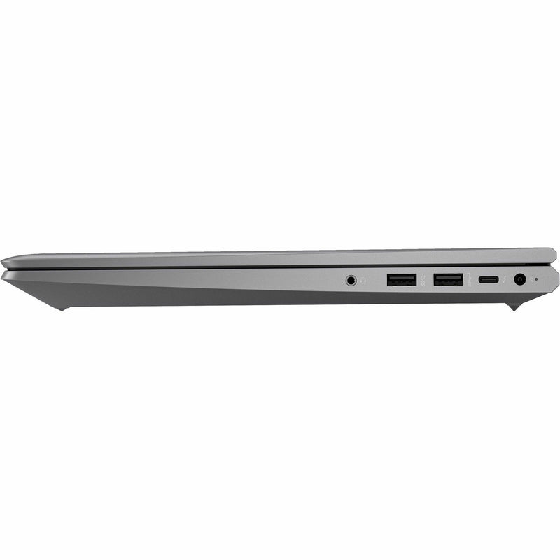 Right side view of HP ZBook Power G10 displaying USB ports and audio jack