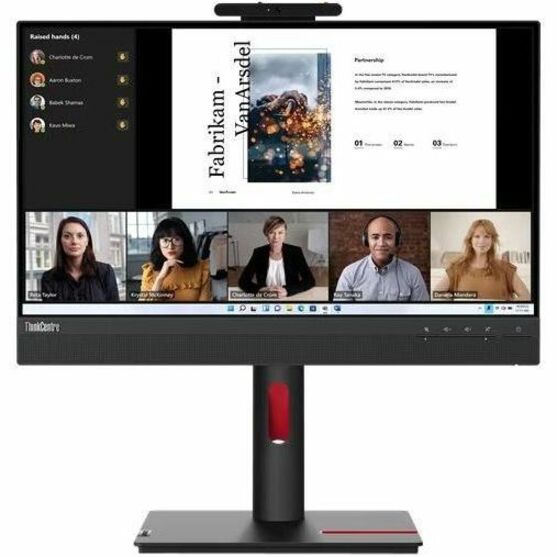 Lenovo 12N8GAR1US ThinkCentre TIO22GEN5 Widescreen LED Monitor 22" Full HD Eye Comfort Technology Black