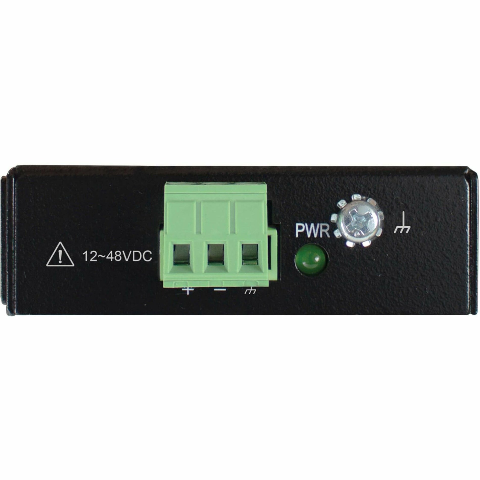 Power connection panel of NGI-U05E showing terminal block, voltage rating, and status LED-alternate-image2