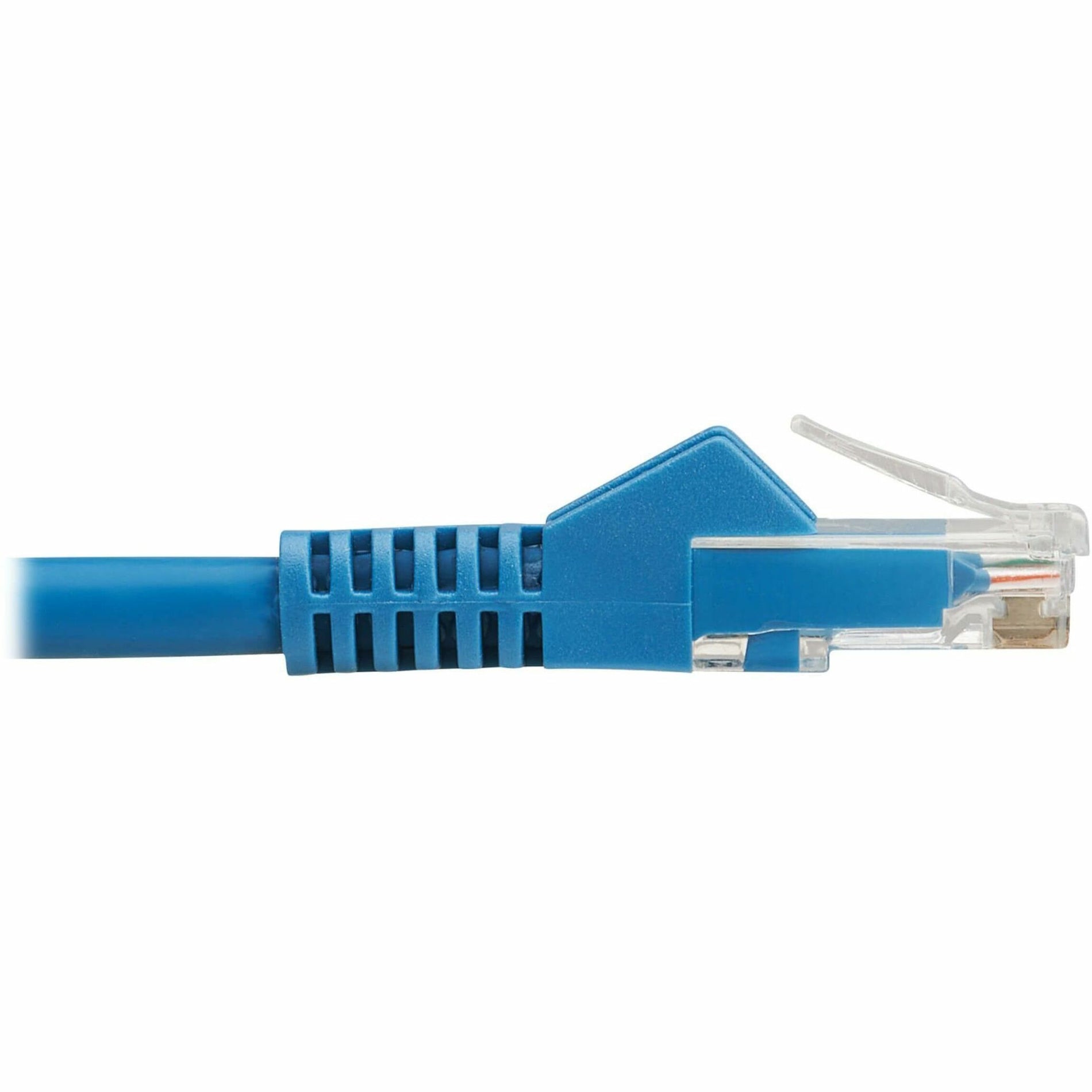 Tripp Lite N201L-0P5M-BL Cat6 Gigabit Snagless Molded UTP Ethernet Cable (RJ45 M/M), PoE, LSZH, Blue, 0.5"