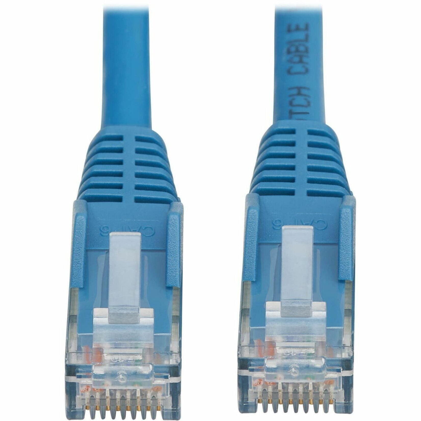 كابل إيثرنت كات6 جيجابت ثابت بلا قطع، نموذج Tripp Lite N201L-01M-BL (RJ45 M/M)، طاقة عبر الإيثرنت، LSZH، أزرق، 1 متر، ضمان مدى الحياة