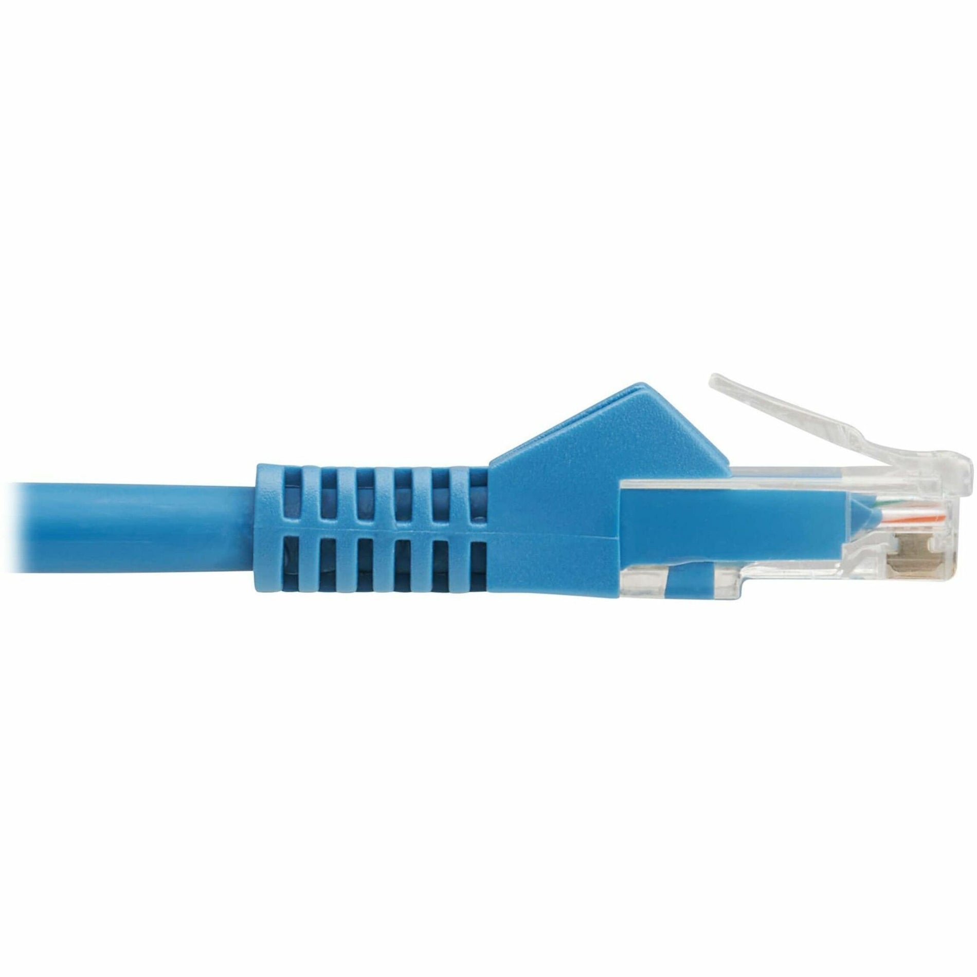 Tripp Lite N201L-01M-BL Cat6 Gigabit Snagless Molded UTP Ethernet Cable (RJ45 M/M), PoE, LSZH, Blue, 1m, Lifetime Warranty