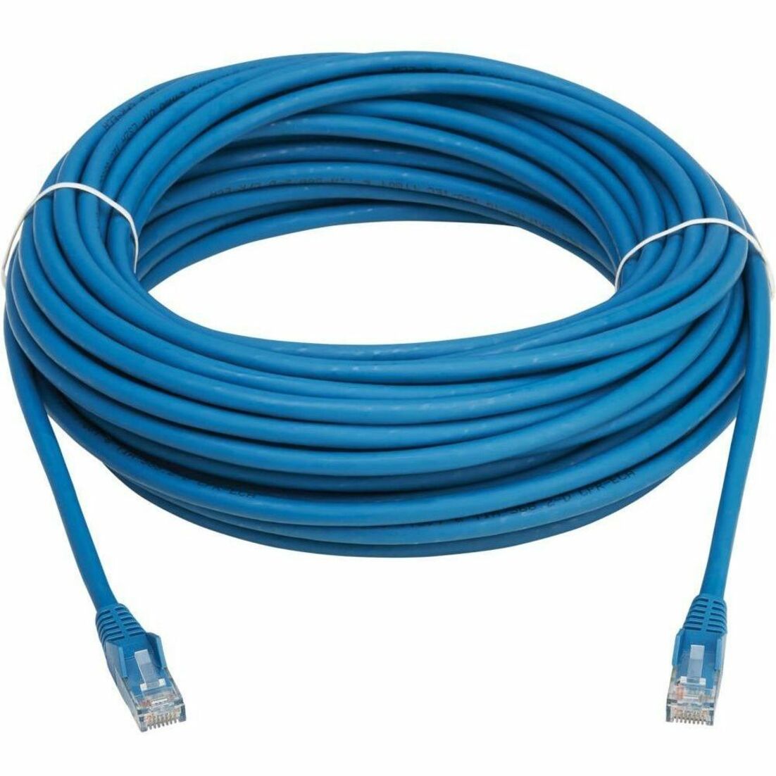 Blue Cat6 ethernet cable with RJ45 connectors coiled in a loop showing 10-meter length-alternate-image1