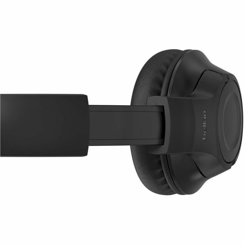 Top view of Belkin SoundForm Inspire headphone showing adjustable headband mechanism