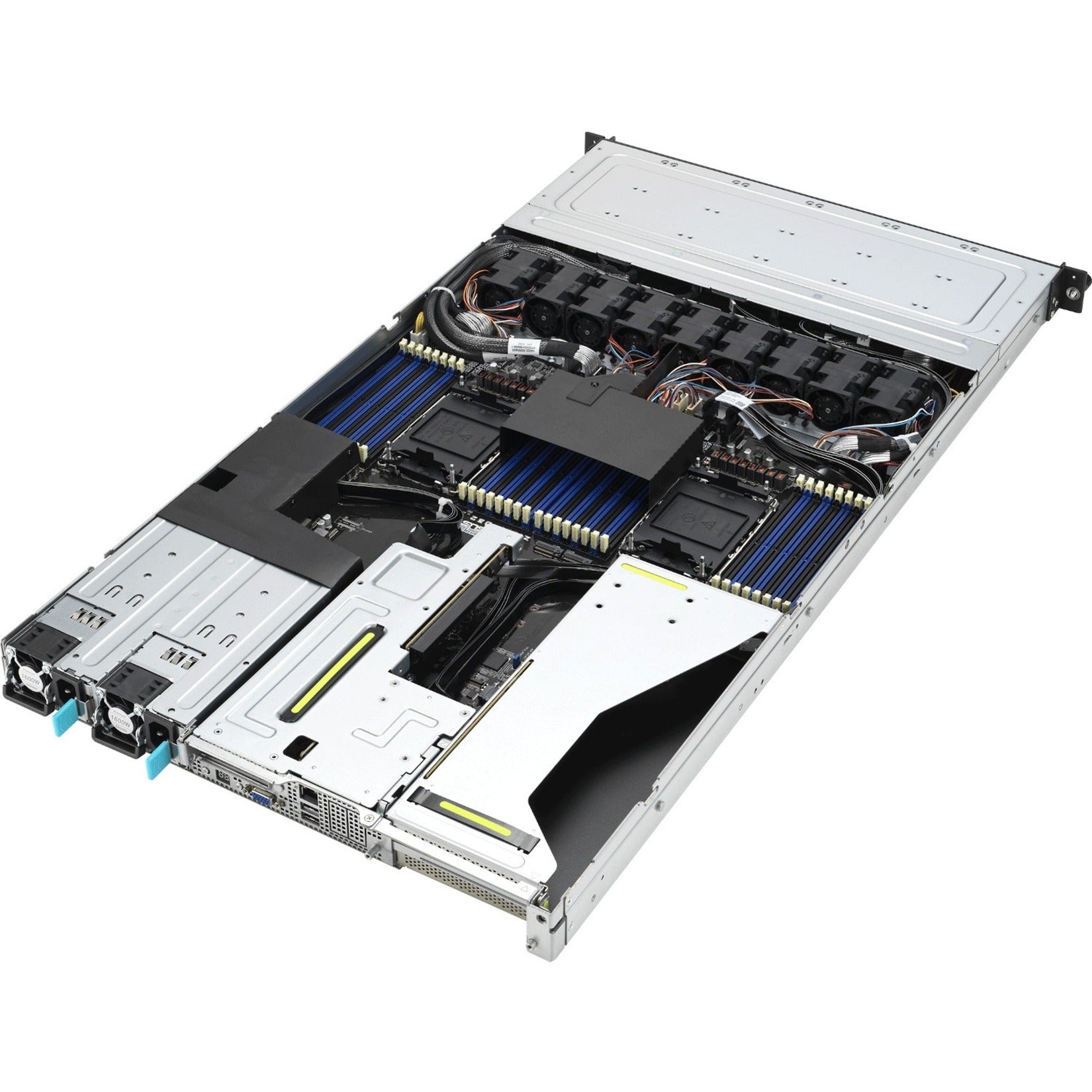 Internal view of server showing dual CPU sockets and memory configuration-alternate-image11