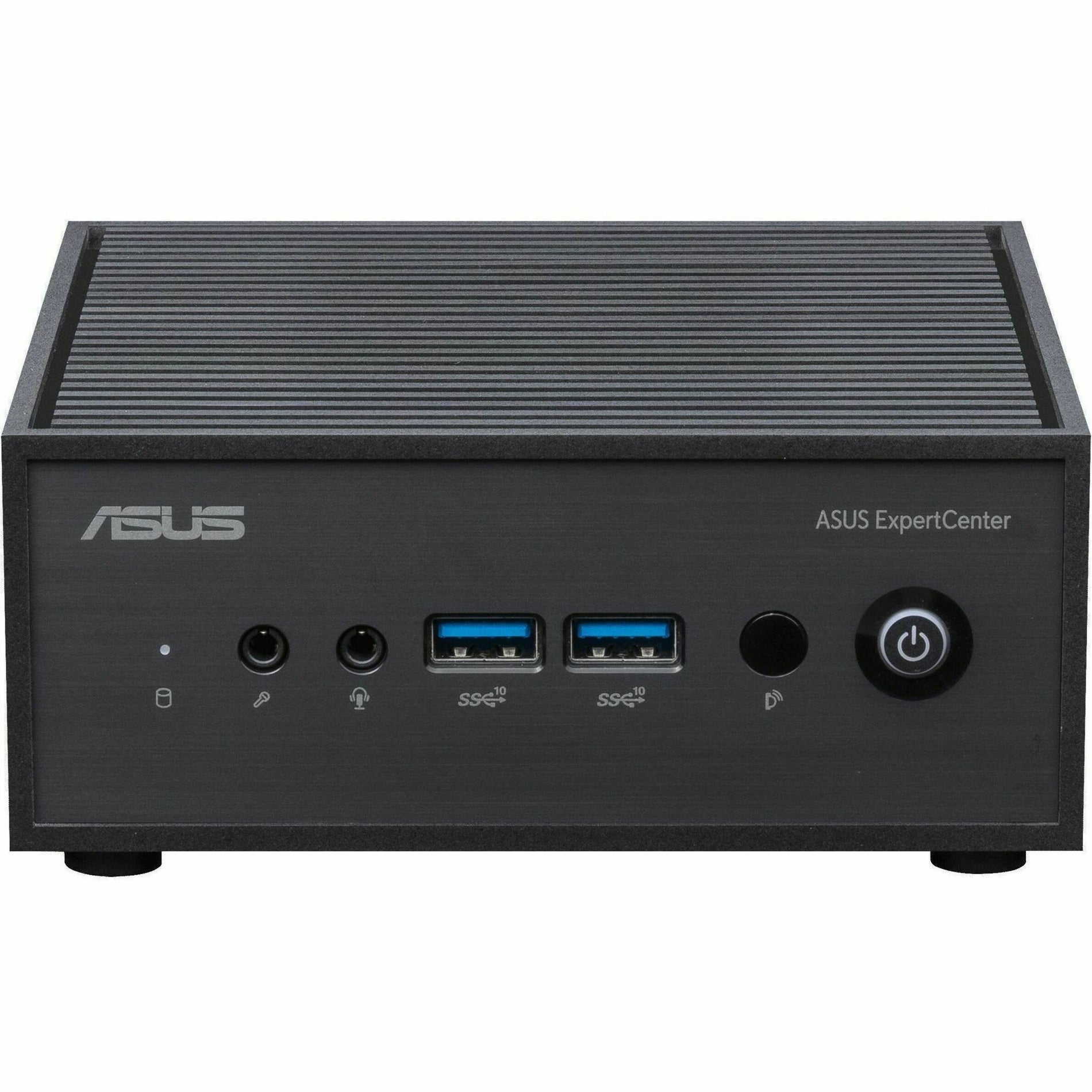 Front view of ASUS ExpertCenter PN42 showing USB ports and control panel-alternate-image1