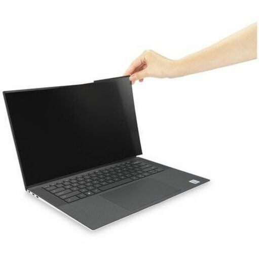 Hand demonstrating easy removal of MagPro privacy screen from laptop-alternate-image4