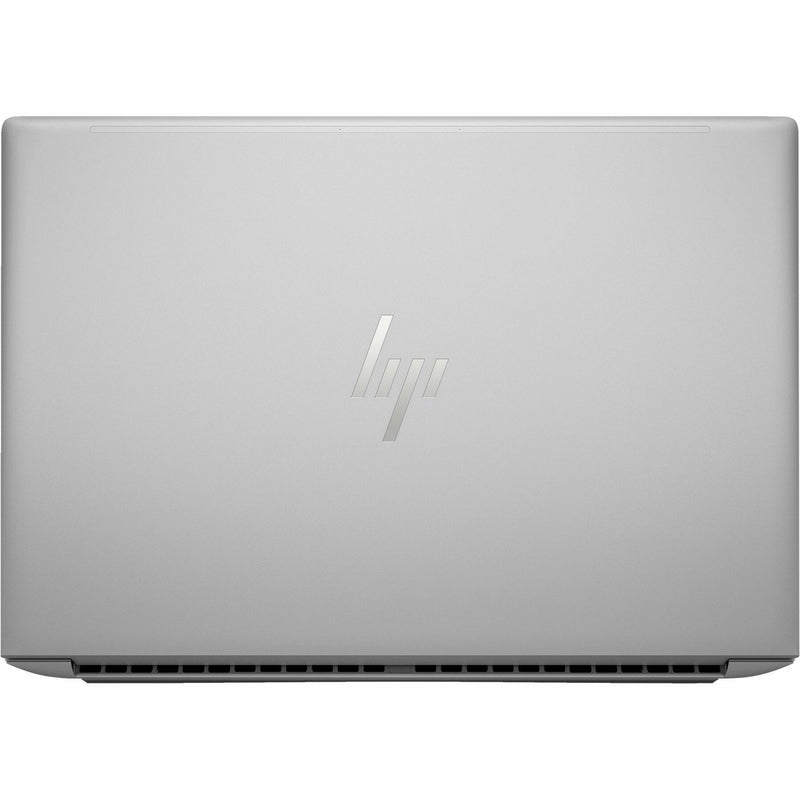 Top view of closed HP ZBook Fury showing design details