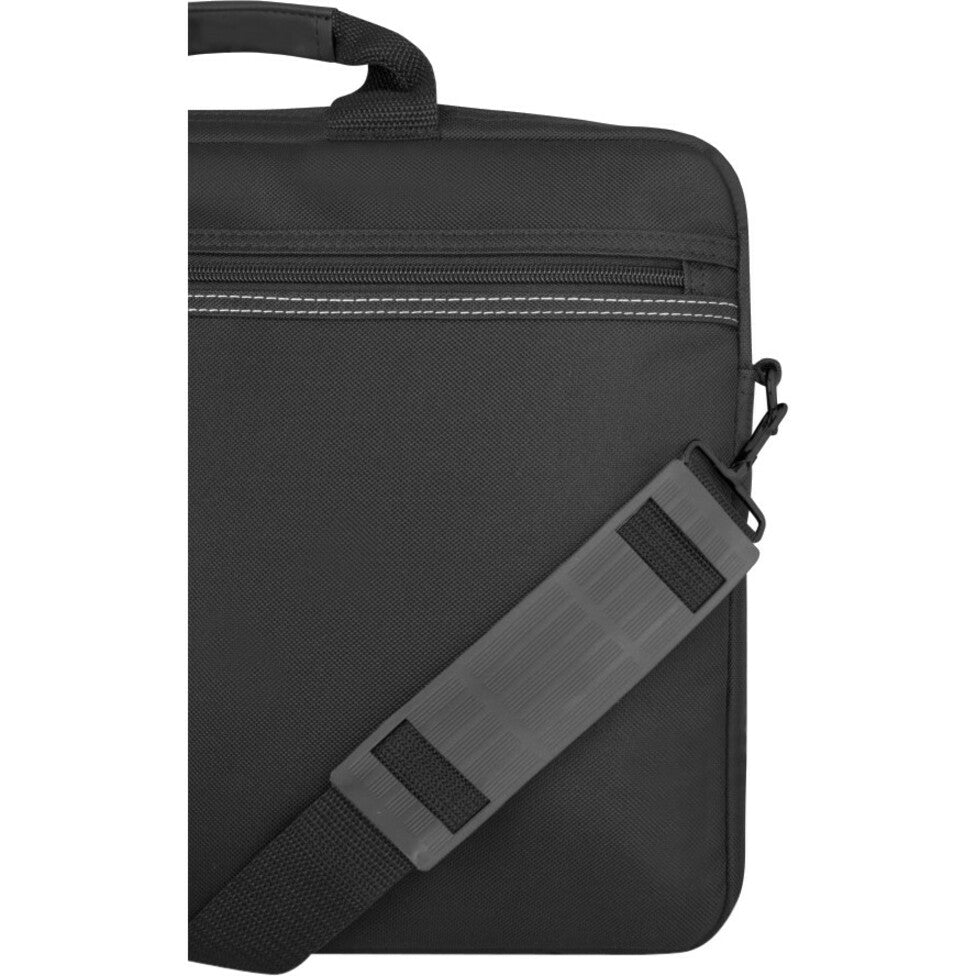 Close-up of Urban Factory laptop case shoulder strap showing padded design and attachment point-alternate-image5