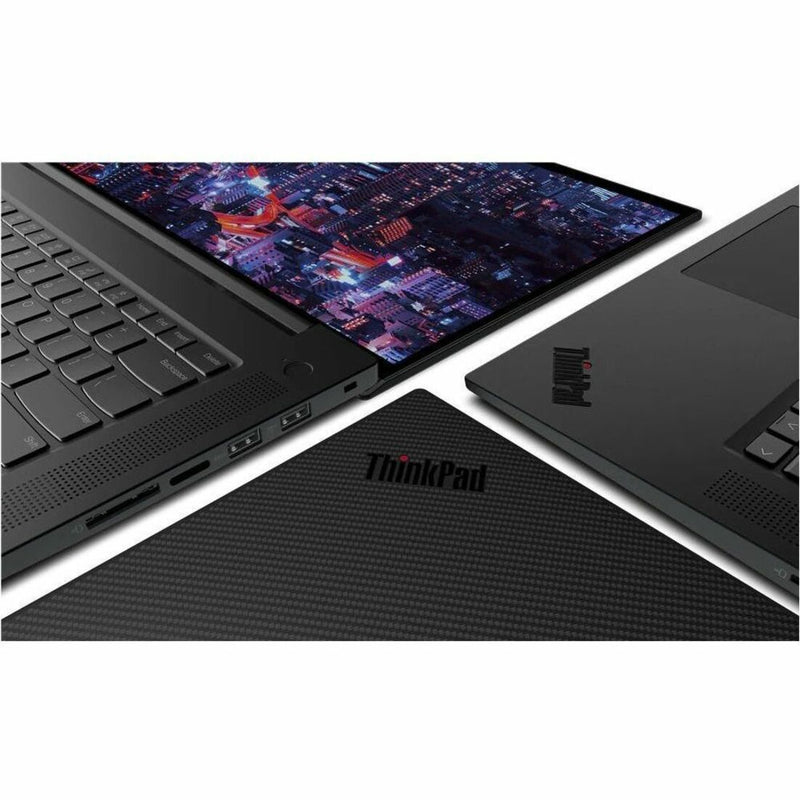 Multiple angle view of ThinkPad P1 Gen 6 showing design elements