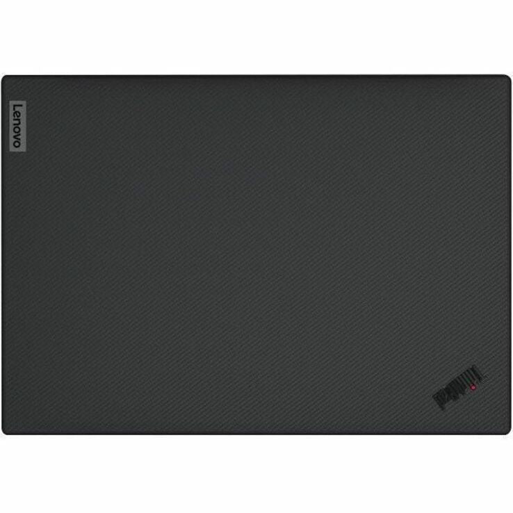 Top view of ThinkPad P1 Gen 6 showing carbon fiber finish