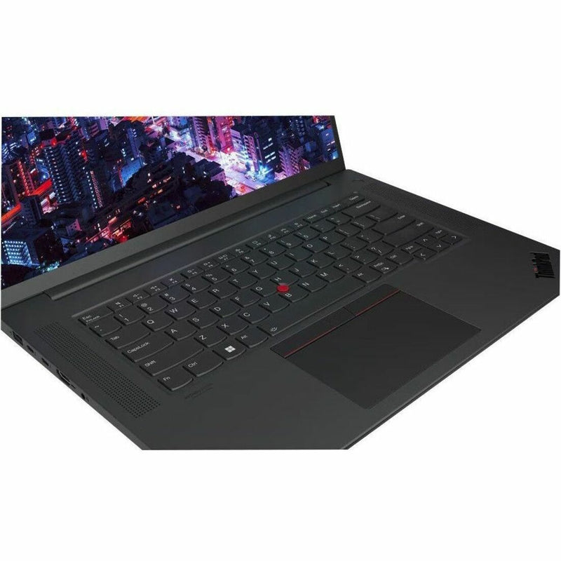 ThinkPad P1 Gen 6 displaying vibrant cityscape imagery