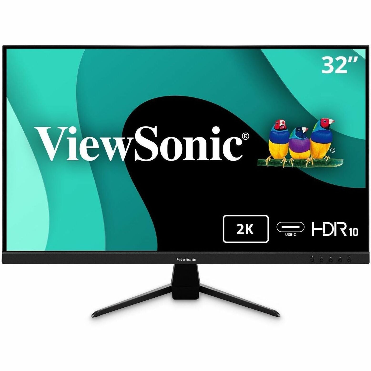 ViewSonic VX3267U-2K 32" WQHD LED Monitor Cornice Senza Bordo 107 Miliardi Colori 75 Hz Tasso Di Aggiornamento