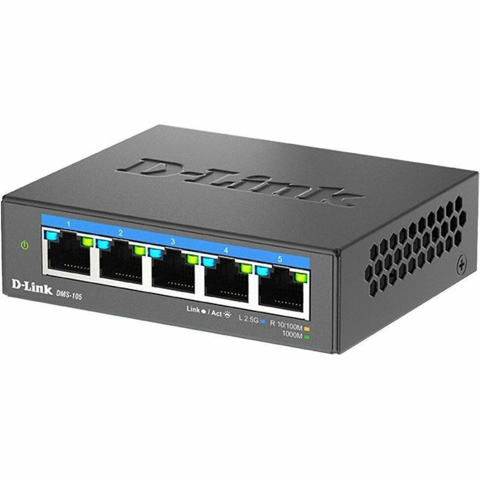 D-Link DMS-105 5-Port Multi-Gigabit Unmanaged Switch 2.5 Gigabit Ethernet RoHS Certified