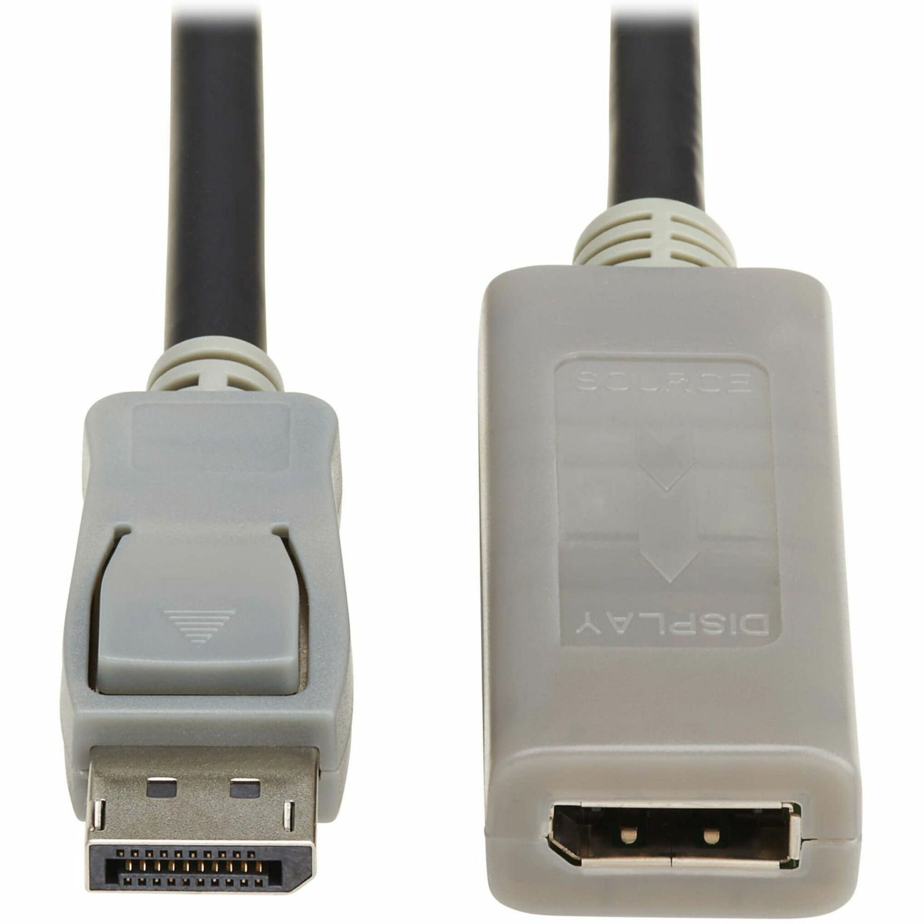 Close-up view of DisplayPort male connector and female port showing latching mechanism-alternate-image2