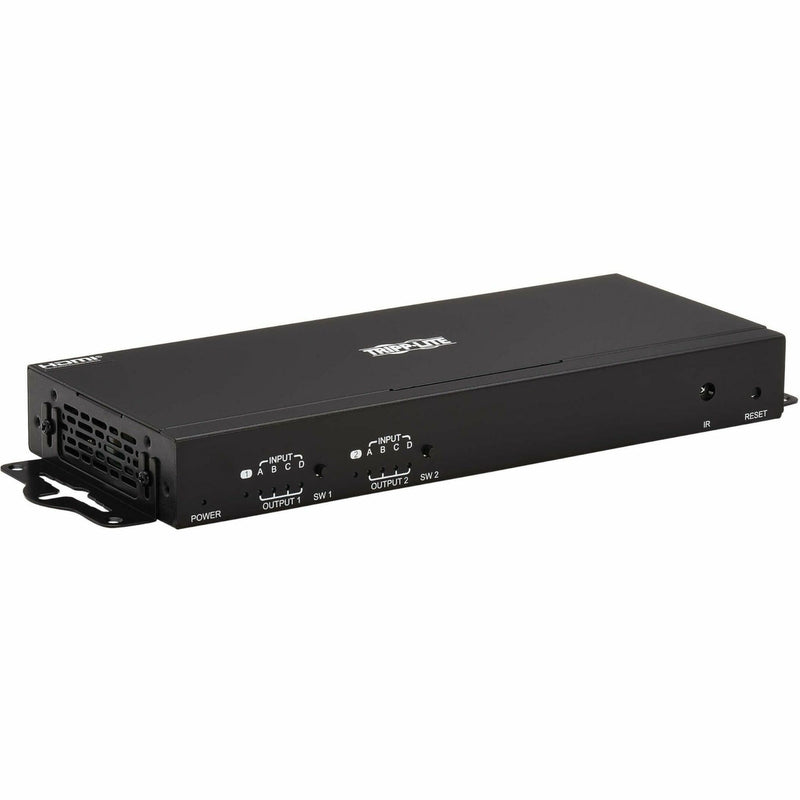 Front view of Tripp Lite B119-4X2-4K HDMI Matrix Switch showing control interface and input/output indicators