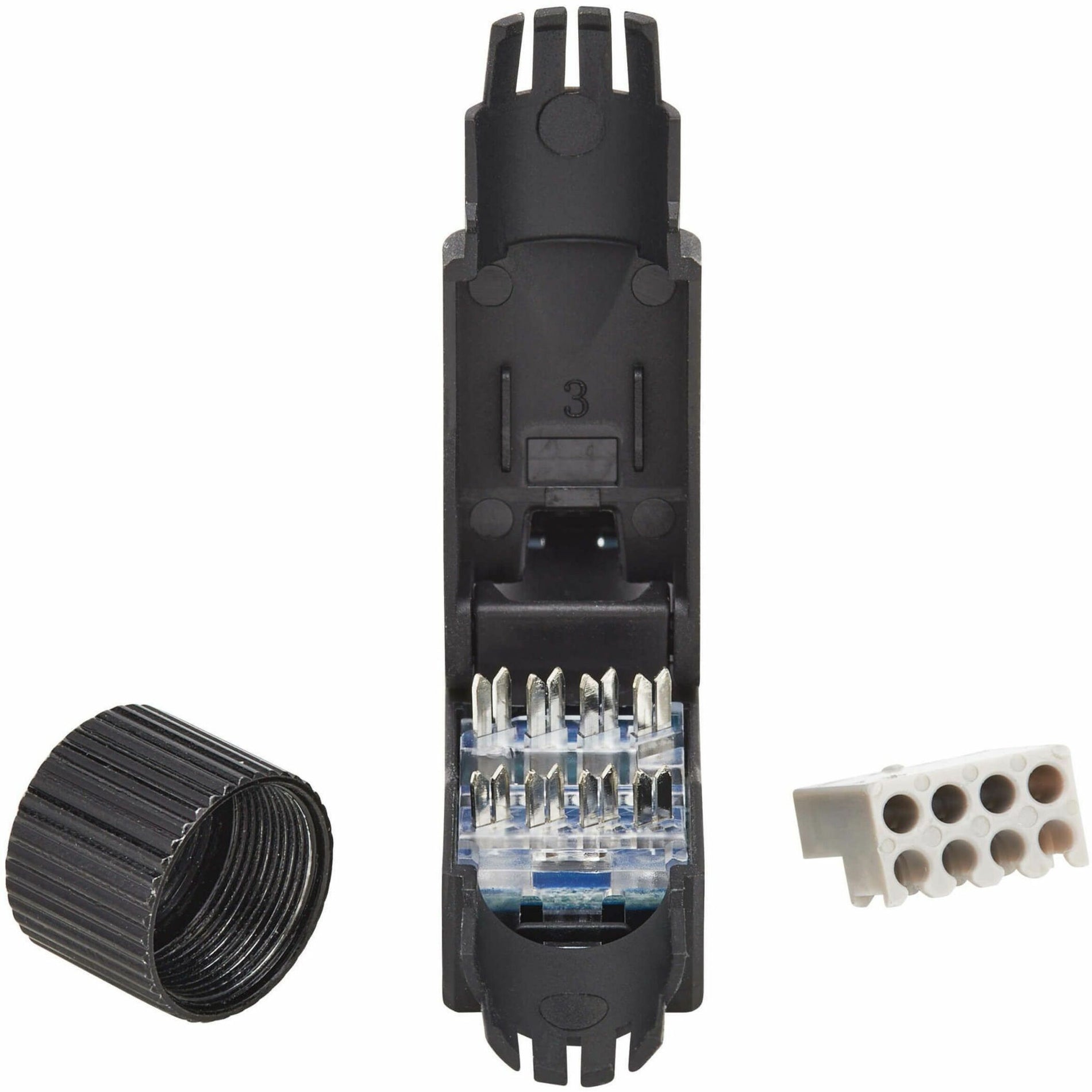 Tripp Lite N232-USC6A-1 Cat6a Class EA UTP Field-Termination Plug 568A/568B TAA PoE Stranded PoE++ 4-Pair Power over Ethernet (4PPoE) Support 트립 라이트 N232-USC6A-1 Cat6a 클래스 EA UTP 필드 종결 플러그 568A/568B TAA PoE 가닥 PoE++ 4쌍 파워 오버 이더넷 (4PPoE) 지원