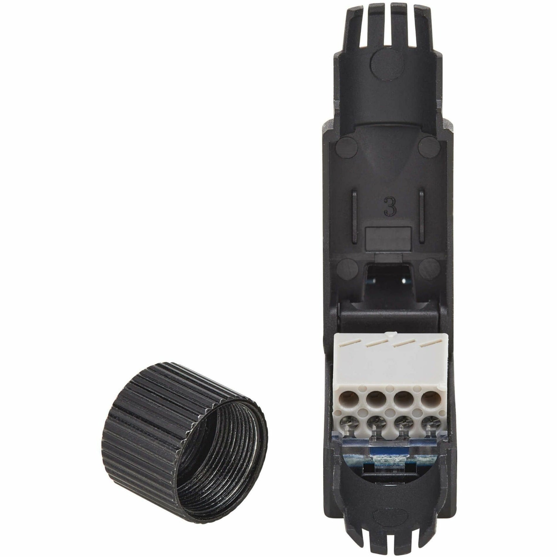 Tripp Lite N232-USC6A-1 Cat6a Class EA UTP Field-Termination Plug 568A/568B TAA PoE Stranded PoE++ 4-Pair Power over Ethernet (4PPoE) Support 트립 라이트 N232-USC6A-1 Cat6a 클래스 EA UTP 필드 종결 플러그 568A/568B TAA PoE 가닥 PoE++ 4쌍 파워 오버 이더넷 (4PPoE) 지원