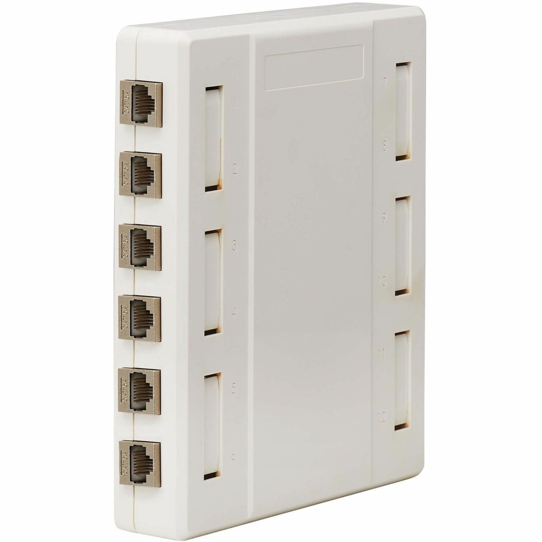 Tripp Lite N082-012-WH Surface-Mount Box for Keystone Jacks - 12 Ports, White, TAA Compliant, Lifetime Warranty