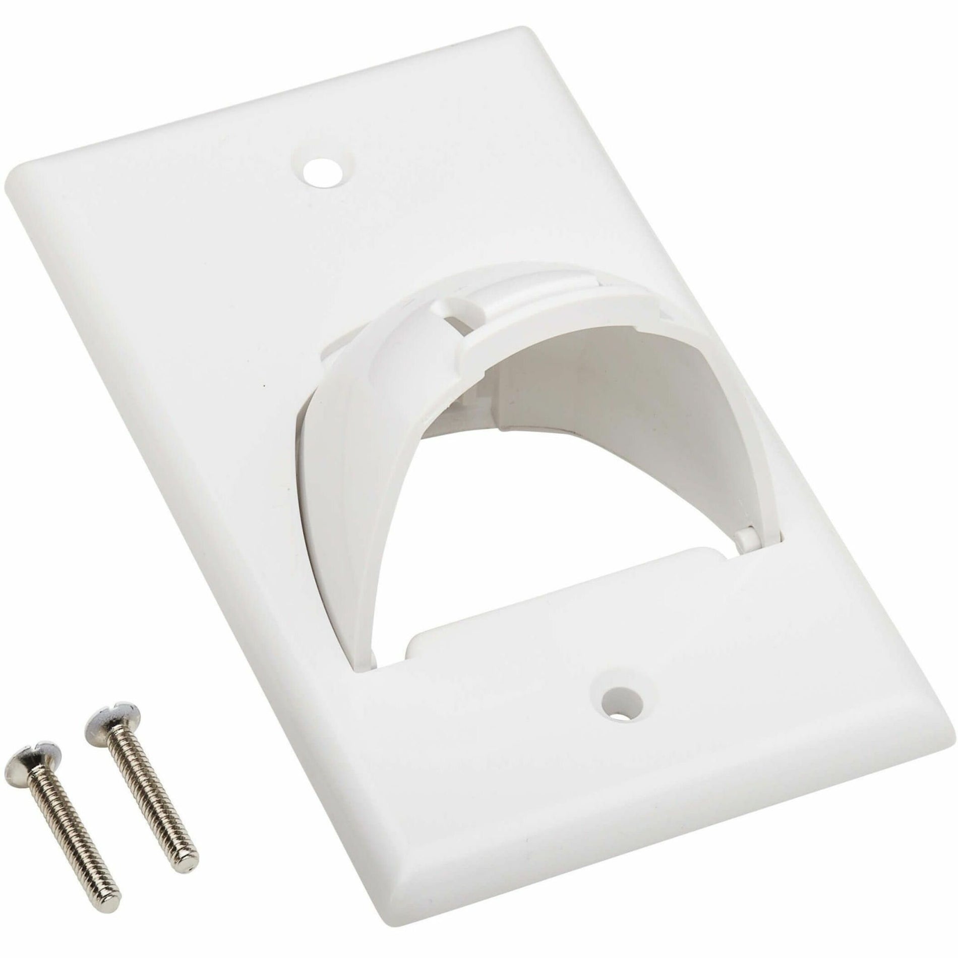 Tripp Lite N042-BC1-WH Enkelvoudige Gang-up of Down-Angle Bulk Cable Wall Plate Wit TAA Conform Thuistheater Auditorium Kantoor Conferentiezaal