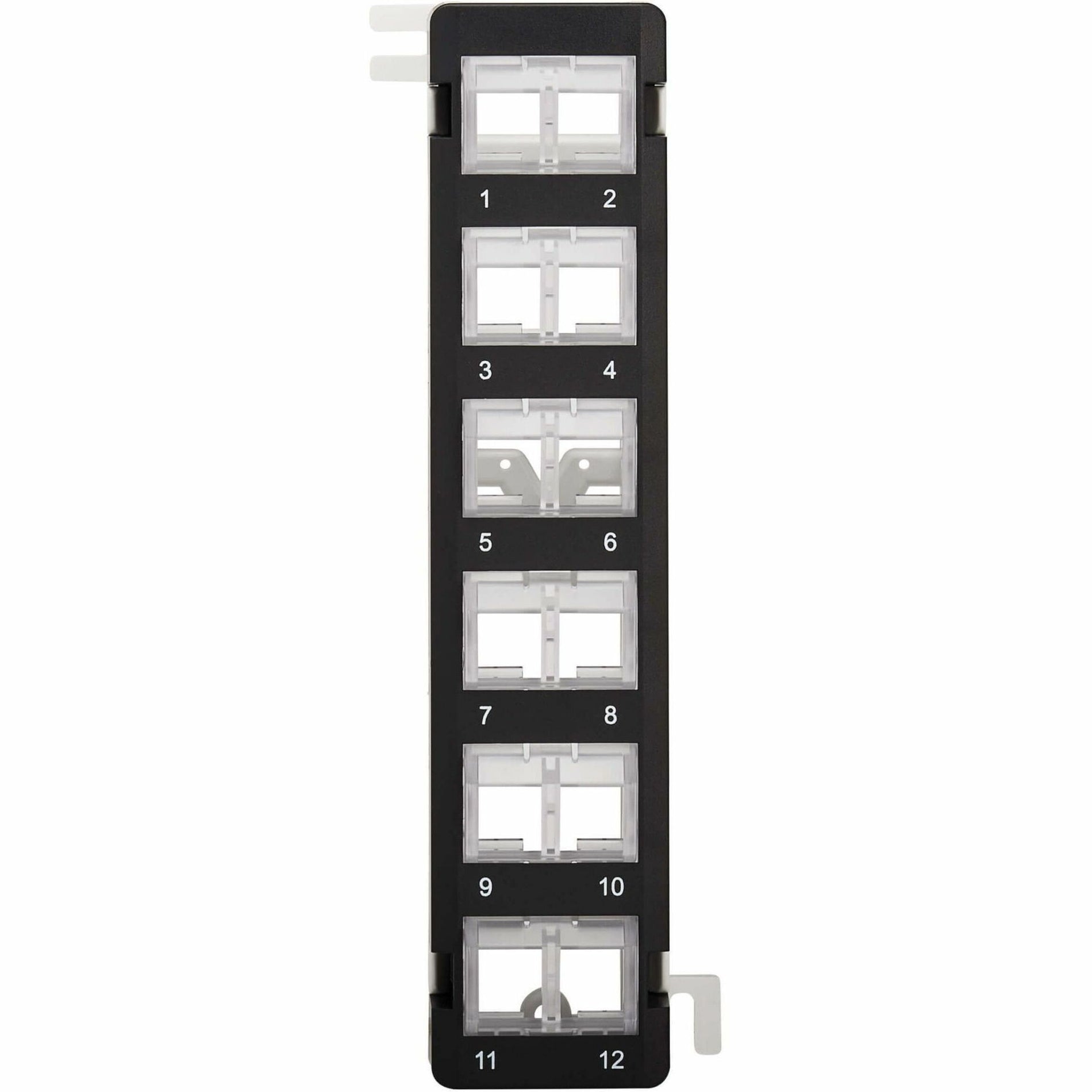 Tripp Lite N062-012-KJ-WM 12-Port Wall-Mount Patch Panel for UTP Keystone Jacks, Rotatable Modules, TAA Compliant