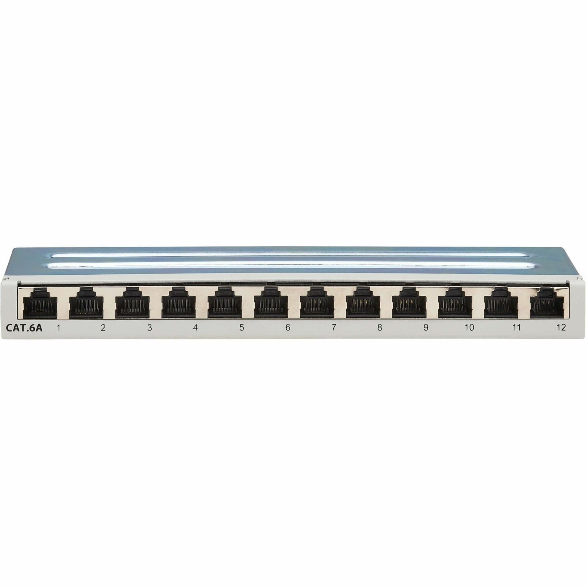 Tripp Lite N250-SH12-DIN6A Cat6a STP Patch Panel 12 Ports DIN Rail or Wall Mount TAA Compliant  트리프 라이트 N250-SH12-DIN6A Cat6a STP 패치 패널 12 포트 DIN 레일 또는 벽 마운트 TAA 준수