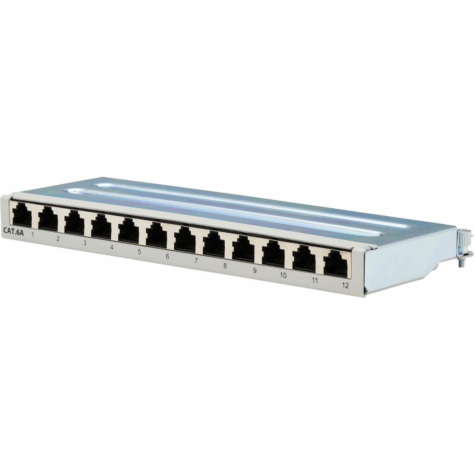 Tripp Lite N250-SH12-DIN6A Cat6a STP Patch Panel 12 Ports DIN Rail or Wall Mount TAA Compliant  트리프 라이트 N250-SH12-DIN6A Cat6a STP 패치 패널 12 포트 DIN 레일 또는 벽 마운트 TAA 준수