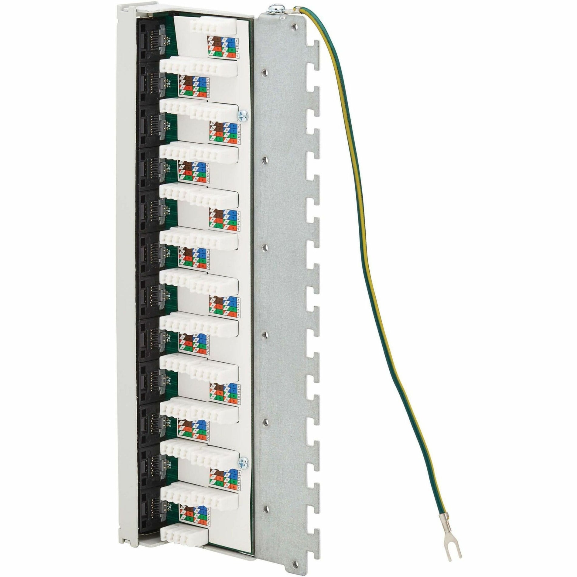 Tripp Lite N250-SH12-DIN6A Cat6a STP Patch Panel 12 Ports DIN Rail or Wall Mount TAA Compliant  트리프 라이트 N250-SH12-DIN6A Cat6a STP 패치 패널 12 포트 DIN 레일 또는 벽 마운트 TAA 준수