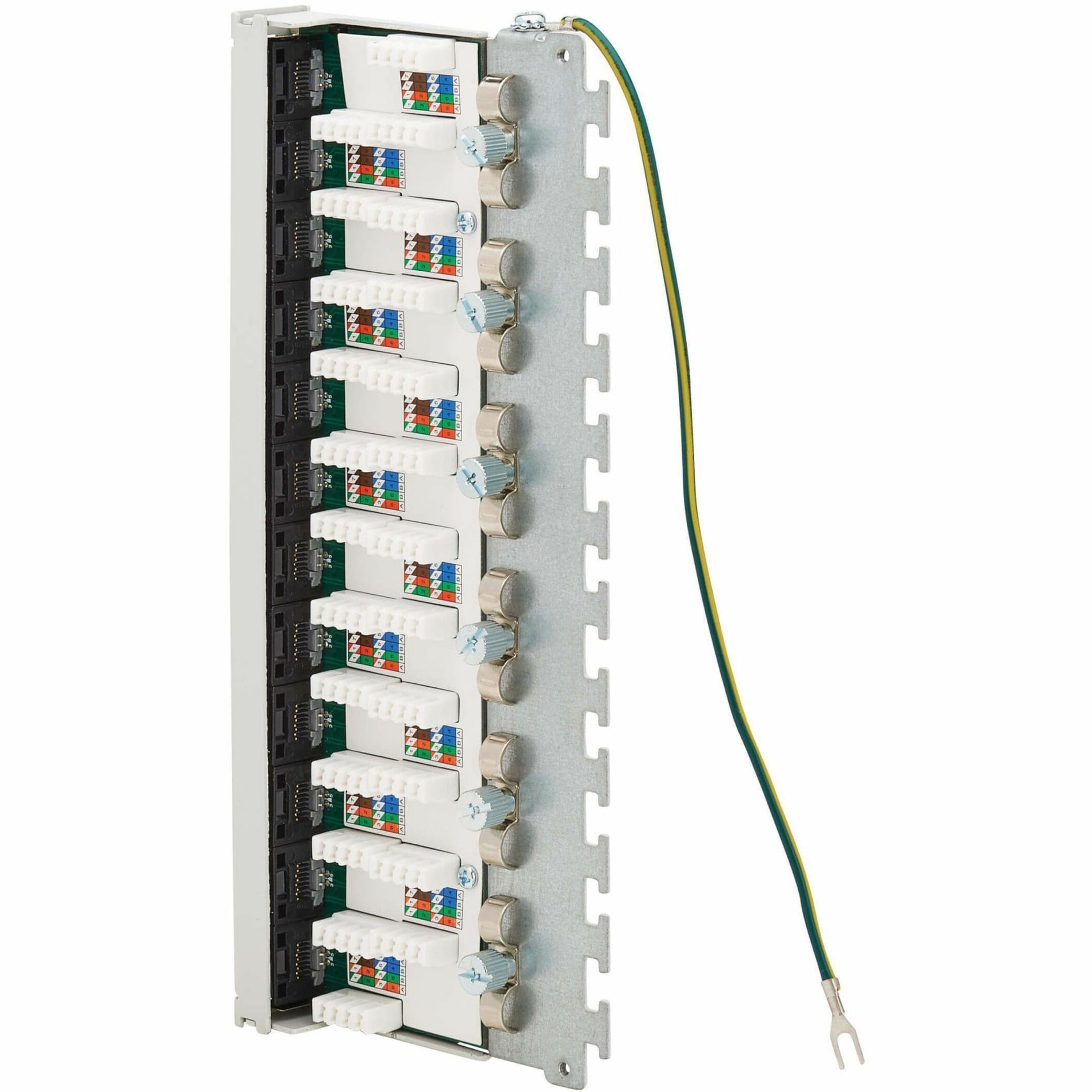 Tripp Lite N250-SH12-DIN6A Cat6a STP Patch Panel 12 Ports DIN Rail or Wall Mount TAA Compliant  트리프 라이트 N250-SH12-DIN6A Cat6a STP 패치 패널 12 포트 DIN 레일 또는 벽 마운트 TAA 준수