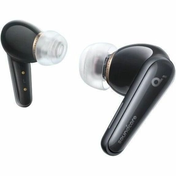 Side view of Liberty 4 earbuds highlighting ergonomic design and comfort features