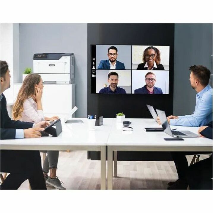 Office meeting room setting with Xerox printer supporting hybrid collaboration