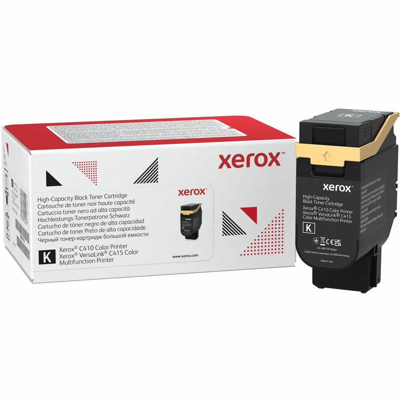 Xerox 006R04685 high-capacity black toner cartridge with retail packaging for C410 and C415 printers