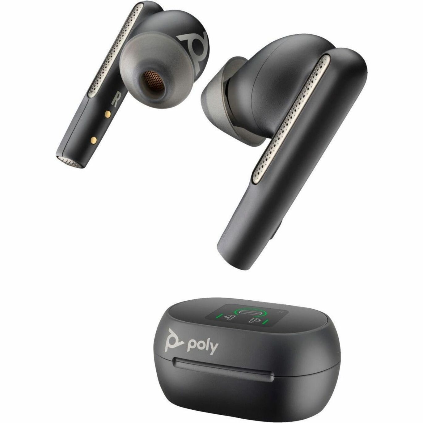 Poly 7Y8G4AA Voyager Free 60+ UC Earset, Wireless Bluetooth Earbuds with 2-Year Warranty, Lightweight and Comfortable, Carbon Black